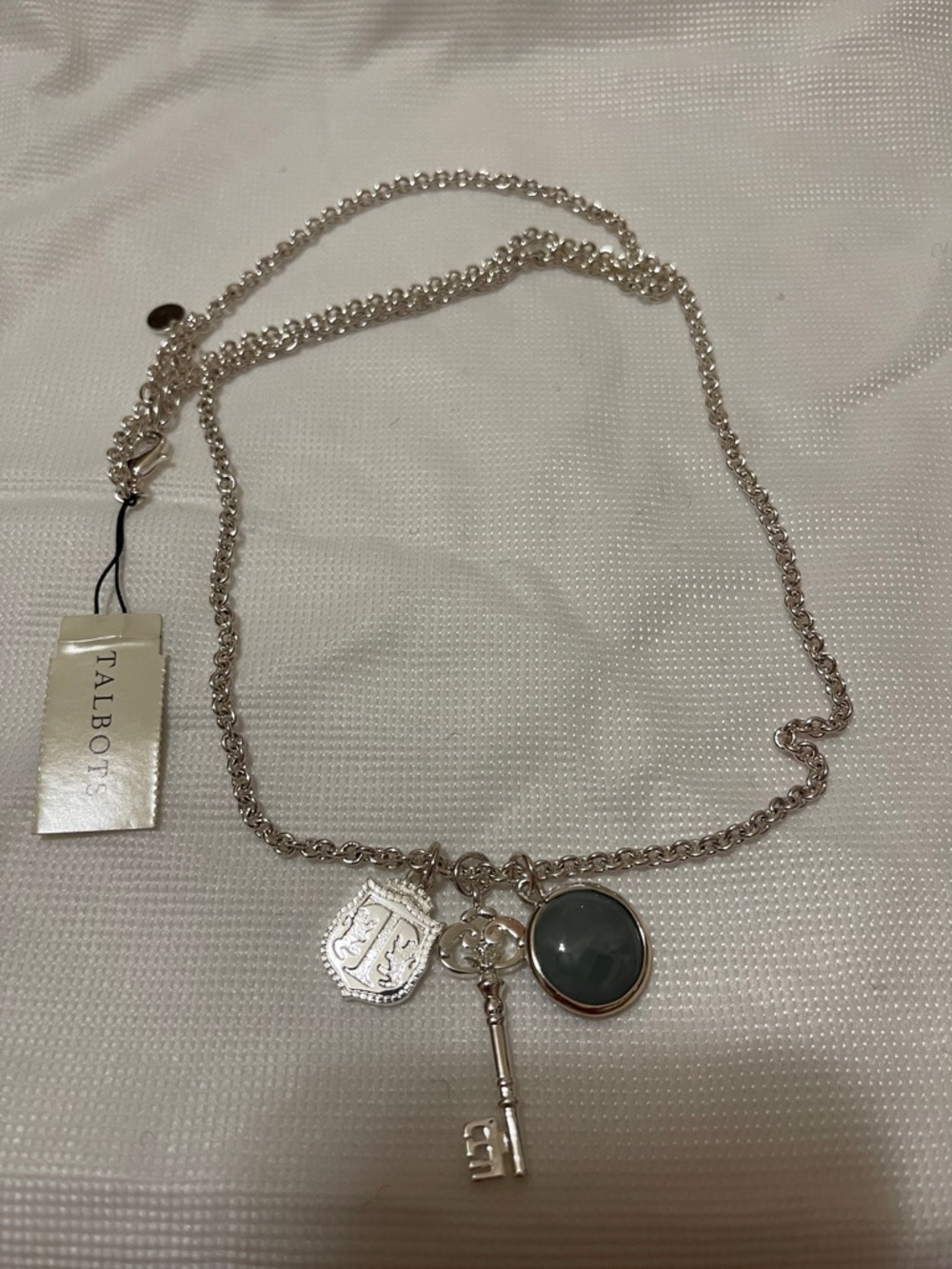 Talbots silver necklace NWT